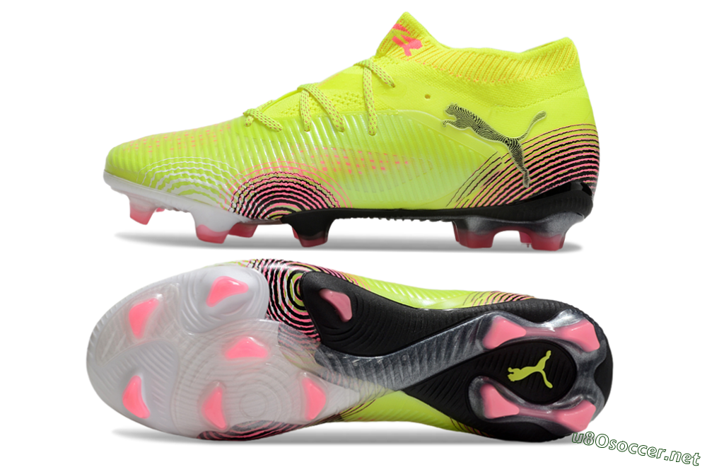 Men's Puma Future 8 Ultimate FG Football Boots - Yellow/Pink/Black 1