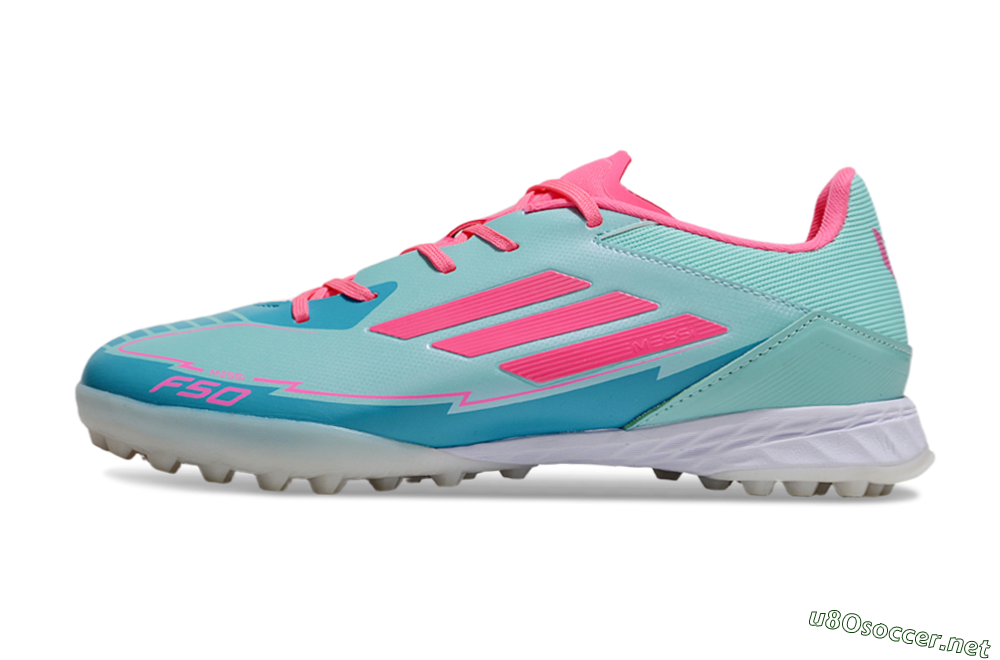 Men's Adidas F50 Pro TF Football Shoes - Jade/Pink/White 0