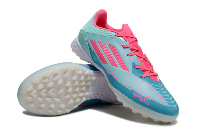Men's Adidas F50 Pro TF Football Shoes - Jade/Pink/White