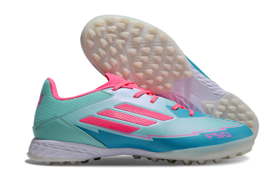 Men's Adidas F50 Pro TF Football Shoes - Jade/Pink/White