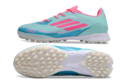 Men's Adidas F50 Pro TF Football Shoes - Jade/Pink/White