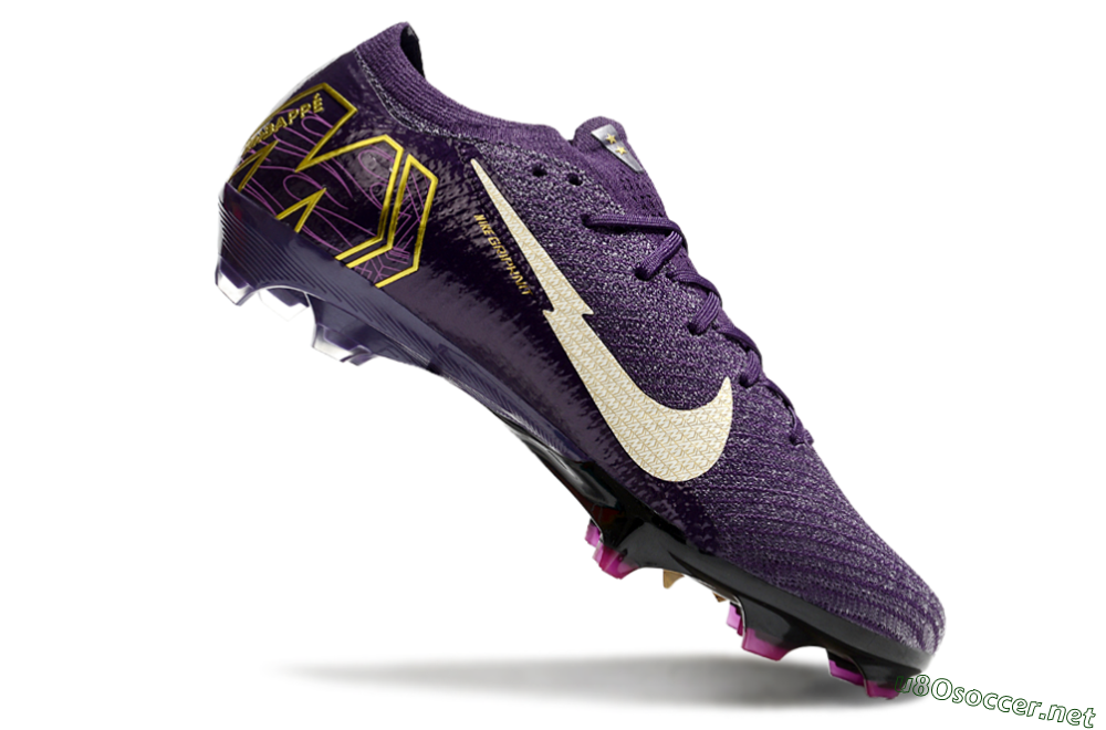 Men's Nike Air Zoom Mercurial Vapor 16 Elite FG Football Boots - Purple/White/Gold 4