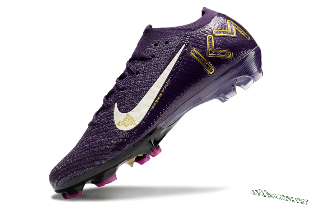 Men's Nike Air Zoom Mercurial Vapor 16 Elite FG Football Boots - Purple/White/Gold 5