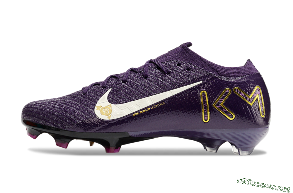 Men's Nike Air Zoom Mercurial Vapor 16 Elite FG Football Boots - Purple/White/Gold 0