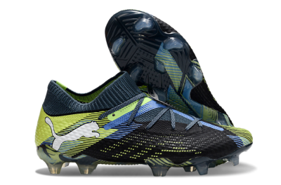Men's Puma Future Ultimate FG Football Boots - Black/Yellow/Blue