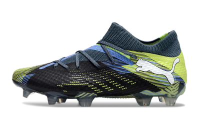 Men's Puma Future Ultimate FG Football Boots - Black/Yellow/Blue