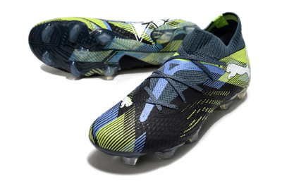 Men's Puma Future Ultimate FG Football Boots - Black/Yellow/Blue