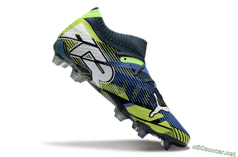 Men's Puma Future Ultimate FG Football Boots - Black/Yellow/Blue 4