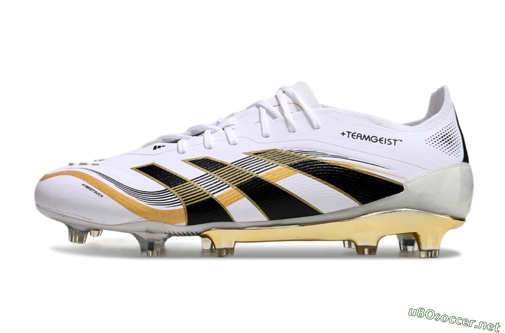 Unisex Adidas Predator Elite 25 FG Football Boots - White/Black/Gold 0