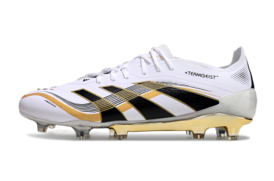 Unisex Adidas Predator Elite 25 FG Football Boots - White/Black/Gold