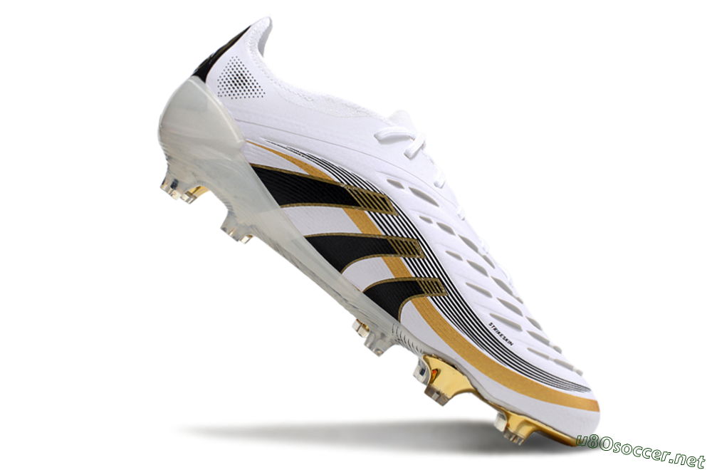 Unisex Adidas Predator Elite 25 FG Football Boots - White/Black/Gold 4