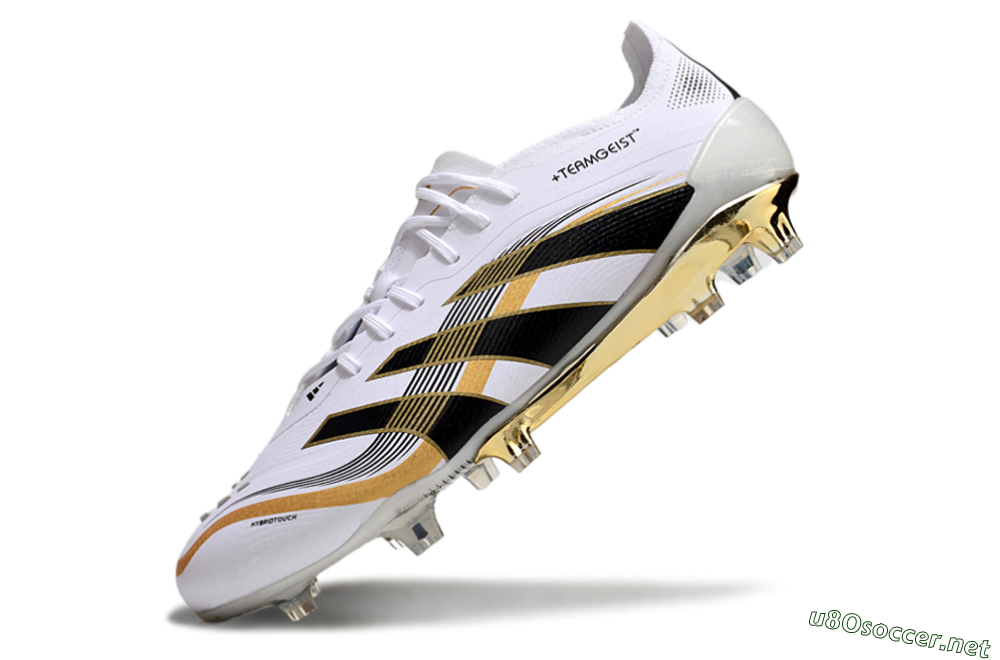Unisex Adidas Predator Elite 25 FG Football Boots - White/Black/Gold 5