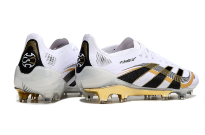 Unisex Adidas Predator Elite 25 FG Football Boots - White/Black/Gold