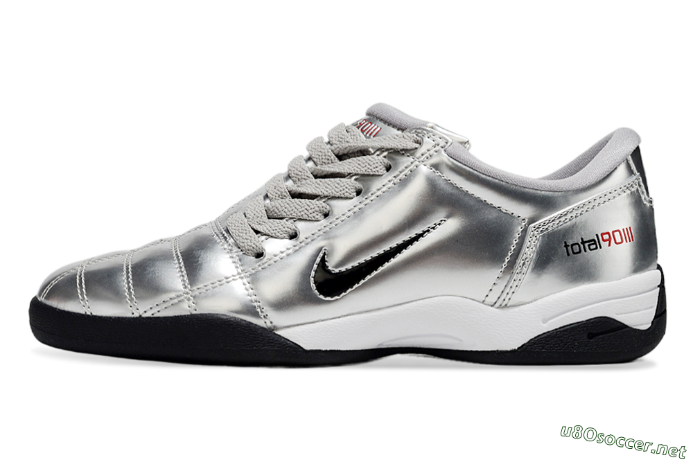 Men's Nike Total 90 II IC Football Shoes - Silver/Black/White 0