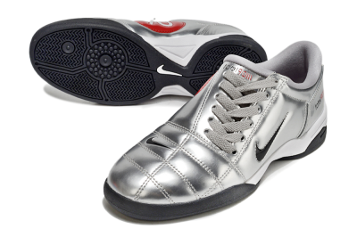 Men's Nike Total 90 II IC Football Shoes - Silver/Black/White
