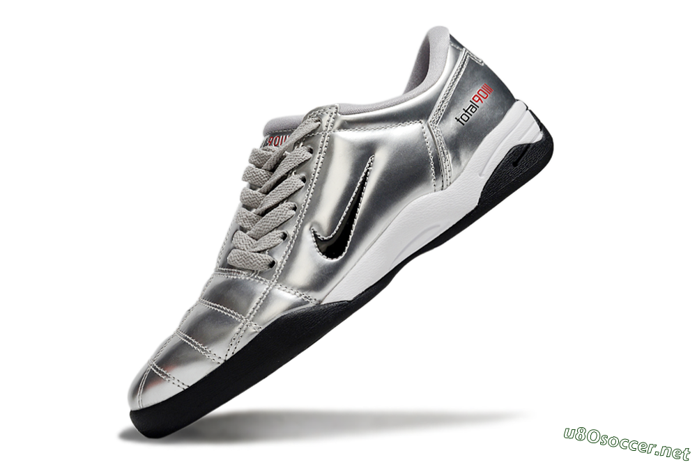 Men's Nike Total 90 II IC Football Shoes - Silver/Black/White 5