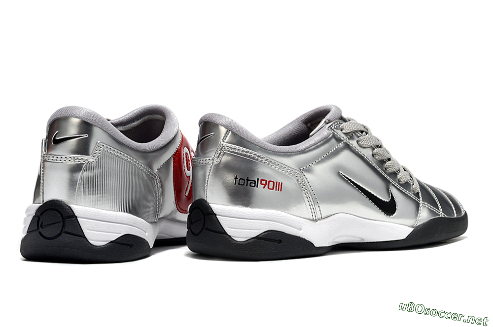 Men's Nike Total 90 II IC Football Shoes - Silver/Black/White 6