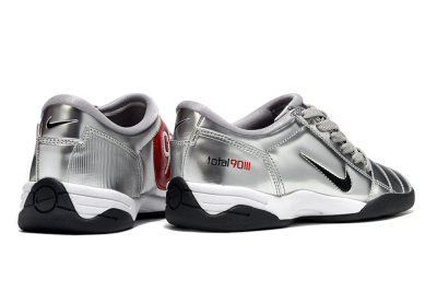 Men's Nike Total 90 II IC Football Shoes - Silver/Black/White