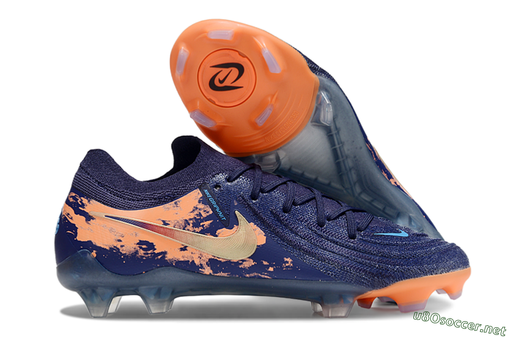 Unisex Nike Phantom Luna Elite FG Football Boots - Blue/White/Orange 2