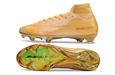 Unisex Nike Air Zoom Mercurial Superfly 10 Elite FG Football Boots - Gold/Gold