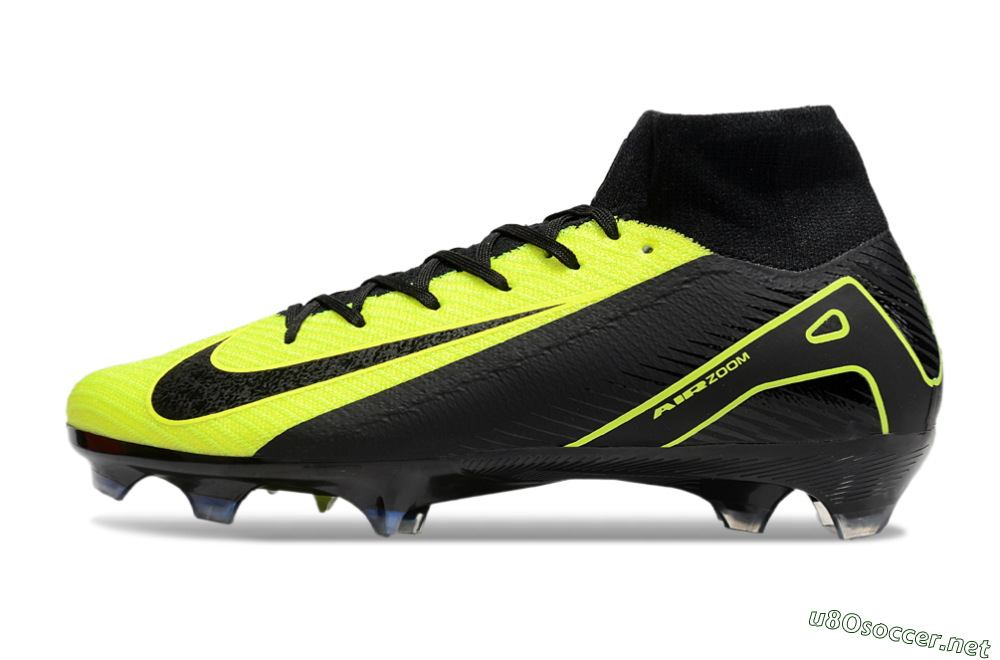 Unisex Nike Air Zoom Mercurial Superfly 10 Elite FG Football Boots - Black/Yellow 0