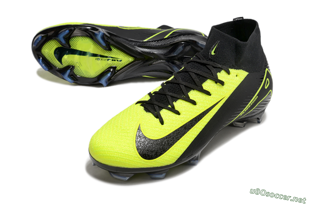 Unisex Nike Air Zoom Mercurial Superfly 10 Elite FG Football Boots - Black/Yellow 3