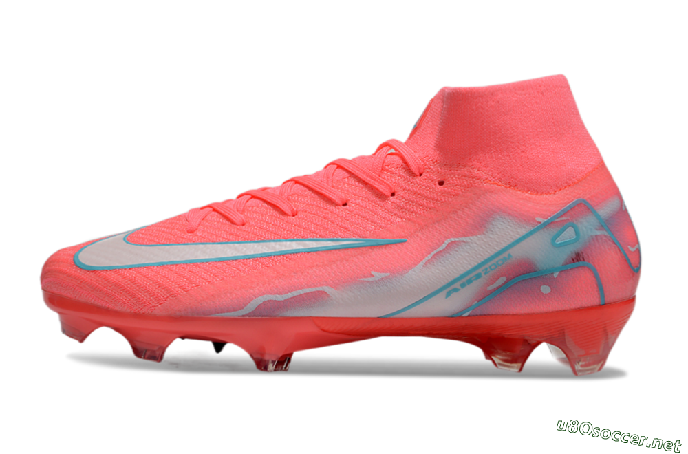 Unisex Nike Air Zoom Mercurial Superfly 10 Elite FG Football Boots - Red/Silver/Blue 0
