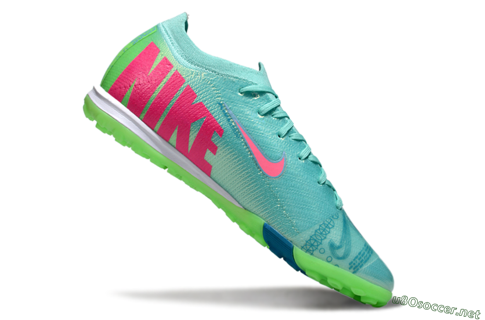Men's Nike Air Zoom Mercurial Vapor 16 Elite TF Football Shoes - Jade/Pink/White 4