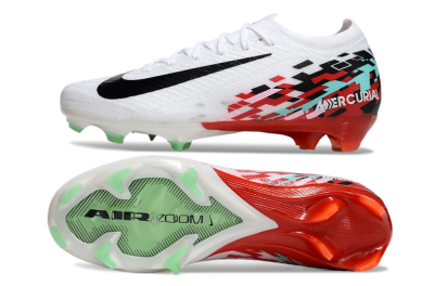 Unisex Nike Air Zoom Mercurial Vapor 16 Elite FG Football Boots - White/Black/Red