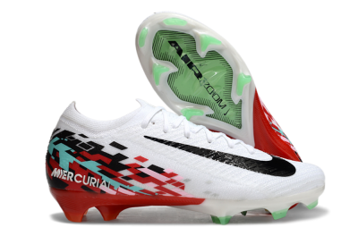 Unisex Nike Air Zoom Mercurial Vapor 16 Elite FG Football Boots - White/Black/Red