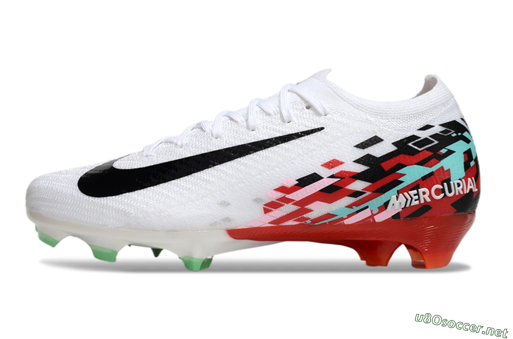 Unisex Nike Air Zoom Mercurial Vapor 16 Elite FG Football Boots - White/Black/Red 0