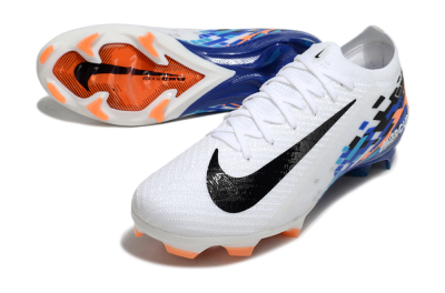 Unisex Nike Air Zoom Mercurial Vapor 16 Elite FG Football Boots - White/Black/Blue/Orange