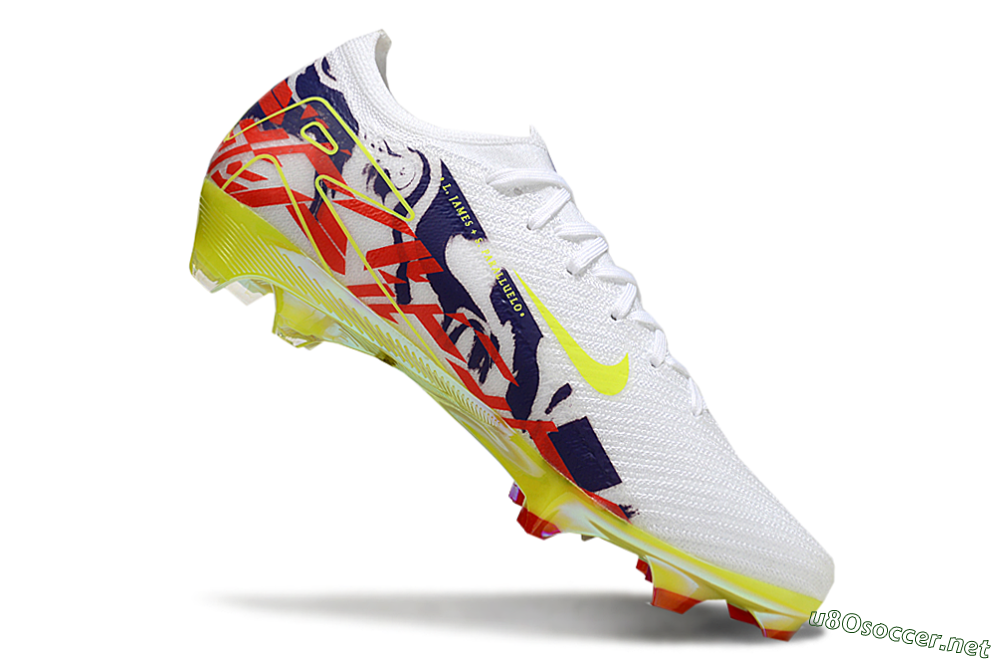 Men's Nike Air Zoom Mercurial Vapor 16 Elite FG Football Boots - White/Blue/Yellow 4