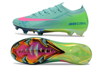 Unisex Nike Air Zoom Mercurial Vapor 16 Elite FG Football Boots - Jade/Pink/Blue