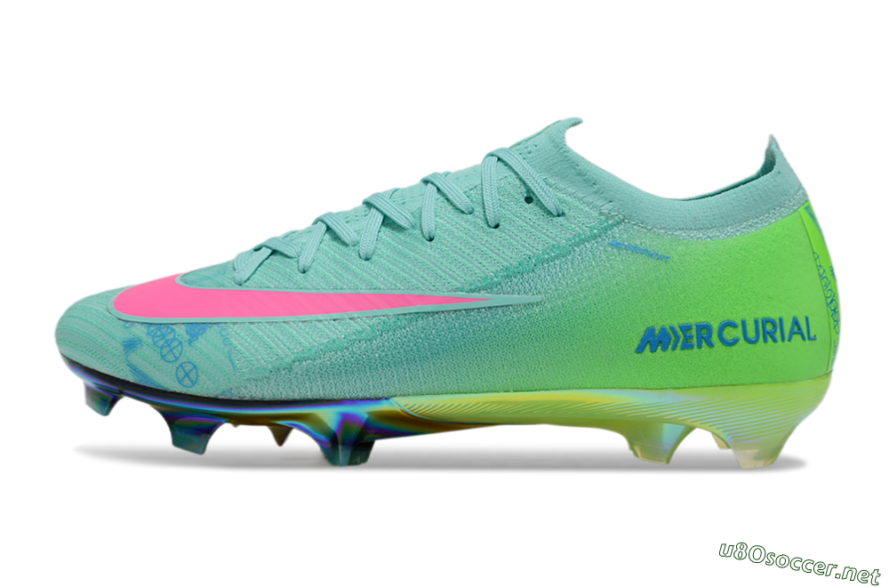 Unisex Nike Air Zoom Mercurial Vapor 16 Elite FG Football Boots - Jade/Pink/Blue 0