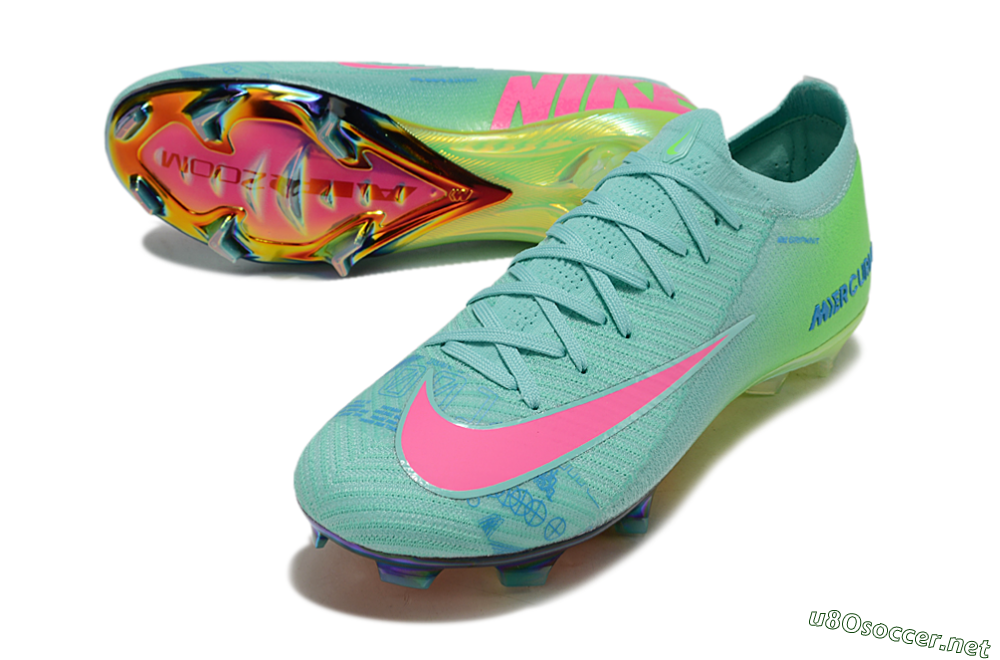Unisex Nike Air Zoom Mercurial Vapor 16 Elite FG Football Boots - Jade/Pink/Blue 3