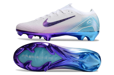 Unisex Nike Air Zoom Mercurial Vapor 16 Elite FG Football Boots - White/Purple/Blue