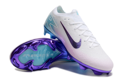 Unisex Nike Air Zoom Mercurial Vapor 16 Elite FG Football Boots - White/Purple/Blue