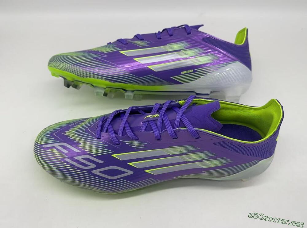 Men's Adidas F50 Elite FG Football Boots - Purple/Yellow/Blue