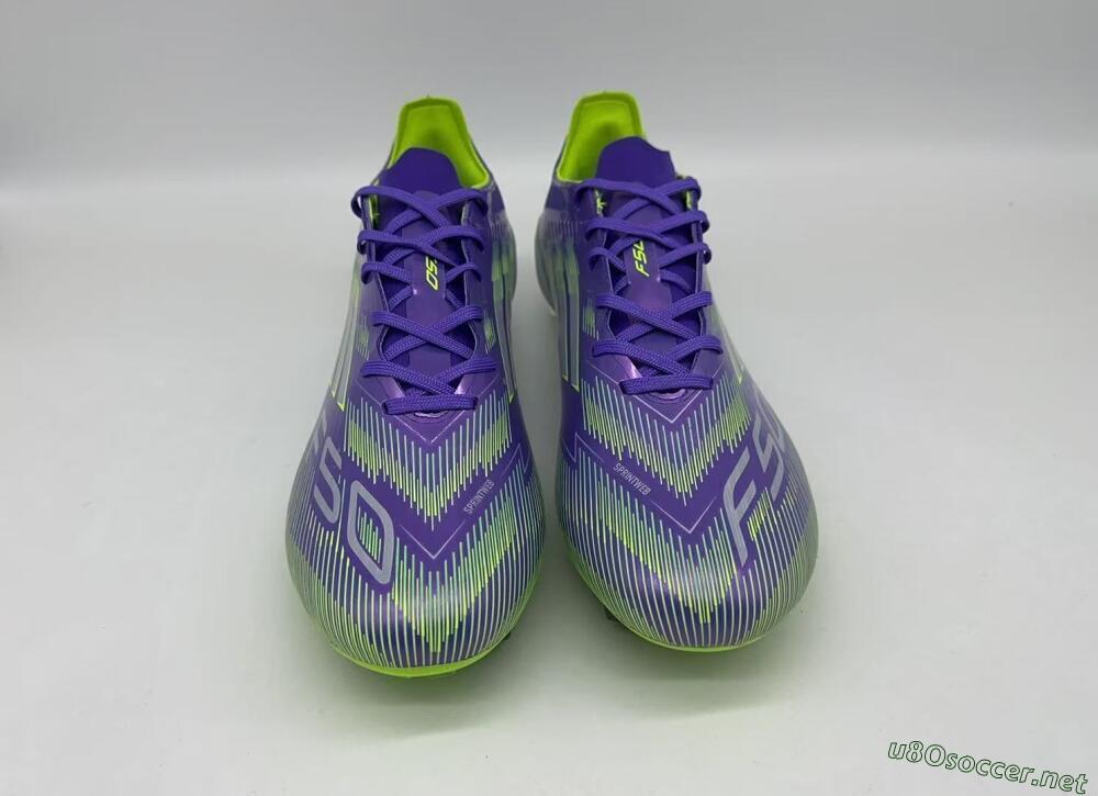 Men's Adidas F50 Elite FG Football Boots - Purple/Yellow/Blue
