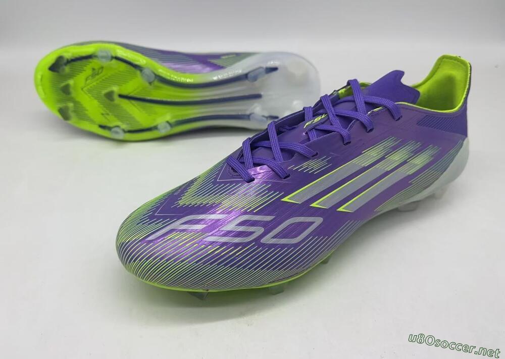Men's Adidas F50 Elite FG Football Boots - Purple/Yellow/Blue
