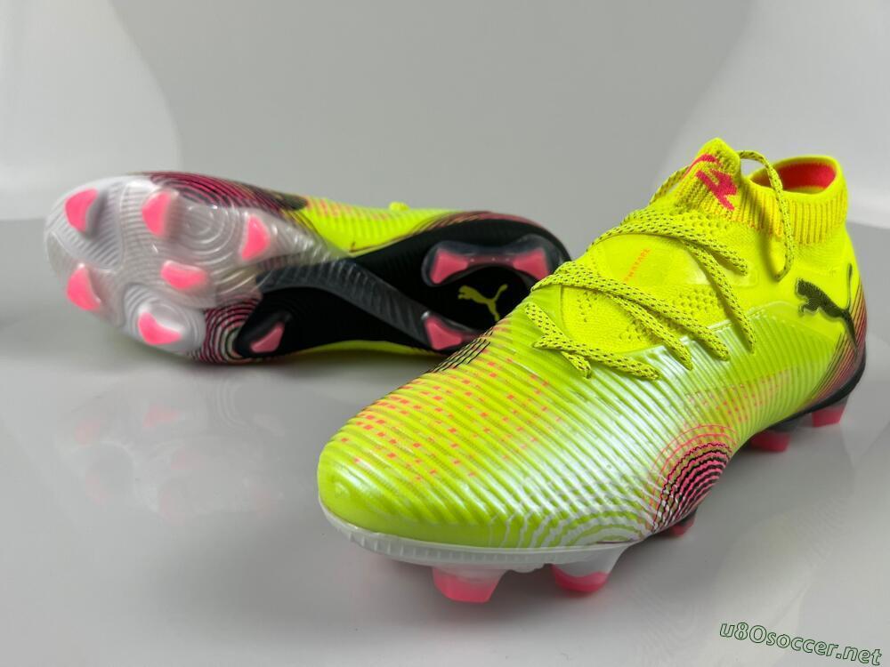 Men's Puma Future 8 Ultimate FG Football Boots - Yellow/Black/Pink
