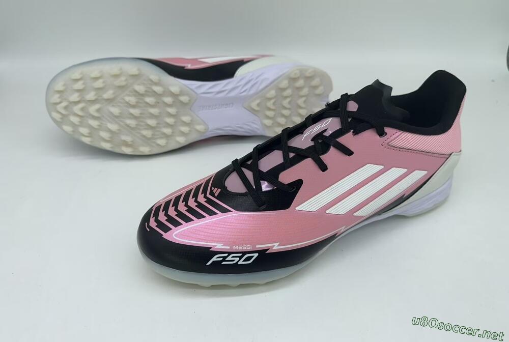 Men's Adidas F50 Pro TF Football Shoes - Pink/Black/White