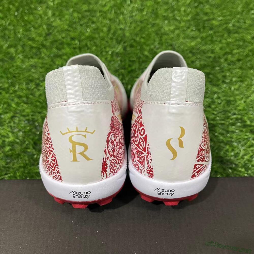 Men's Mizuno Morelia Neo Sala M8 TF Football Shoes - White/Red/Yellow