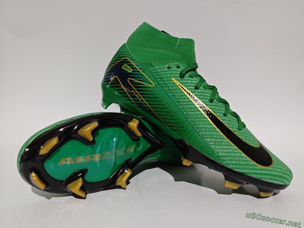 Men's Nike Air Zoom Mercurial Superfly 10 Elite FG Football Boots - Green/Gold/White