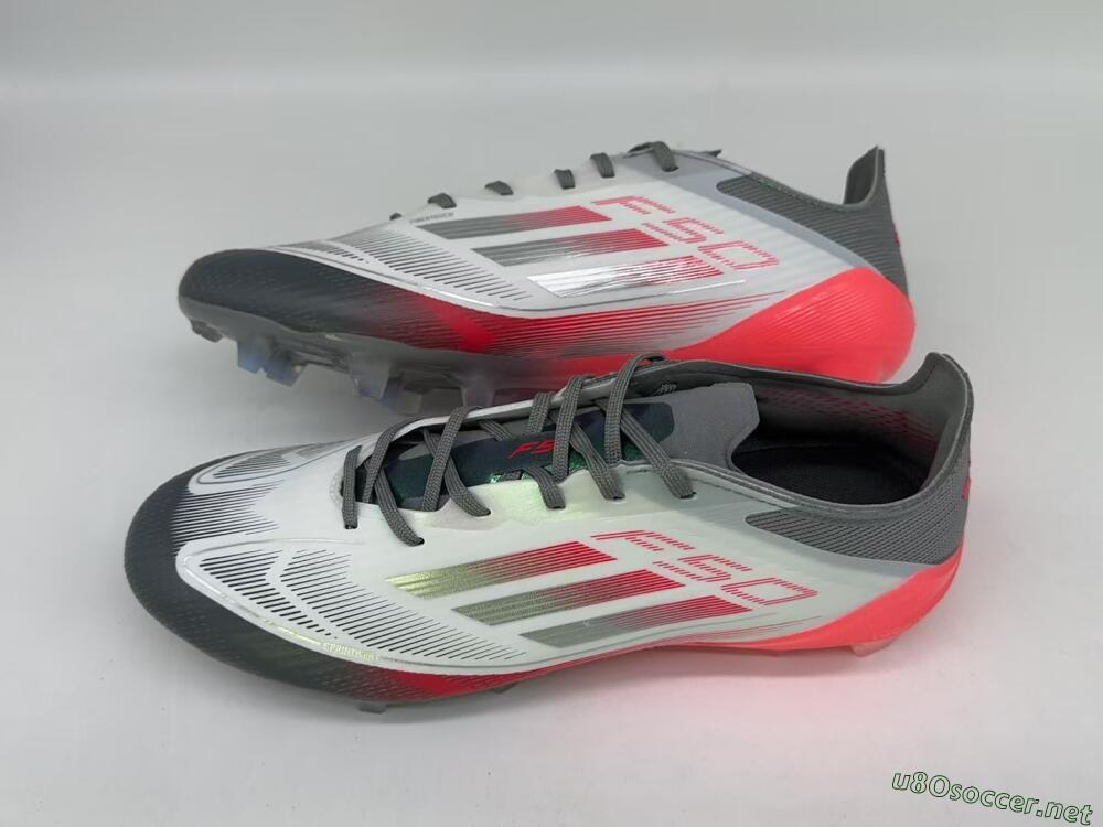 Men's Adidas F50 Elite FG Football Boots - White/Silver/Red/Black