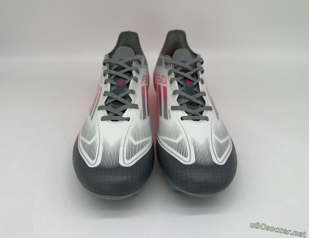 Men's Adidas F50 Elite FG Football Boots - White/Silver/Red/Black