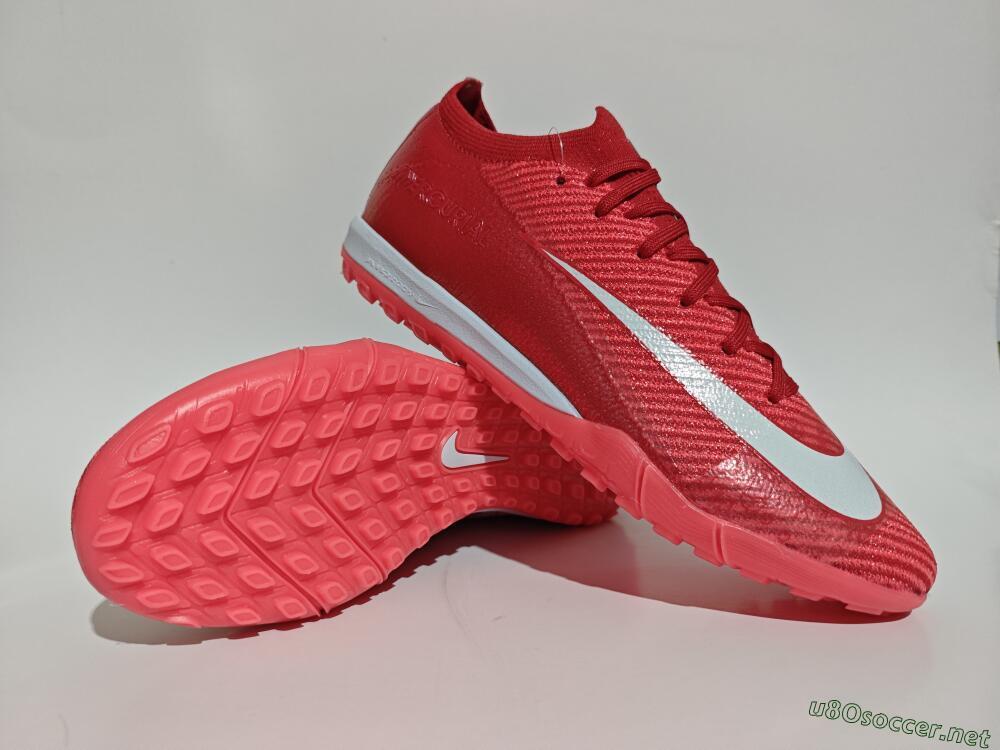 Men's Nike Air Zoom Mercurial Vapor 16 Elite TF Football Shoes - Red/White