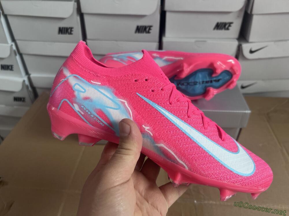 Unisex Nike Air Zoom Mercurial Vapor 16 Elite FG Football Boots - Pink/White/Jade