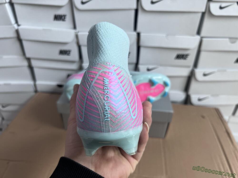 Men's Nike Air Zoom Mercurial Superfly 10 Elite FG Football Boots - Jade/Pink/Silver
